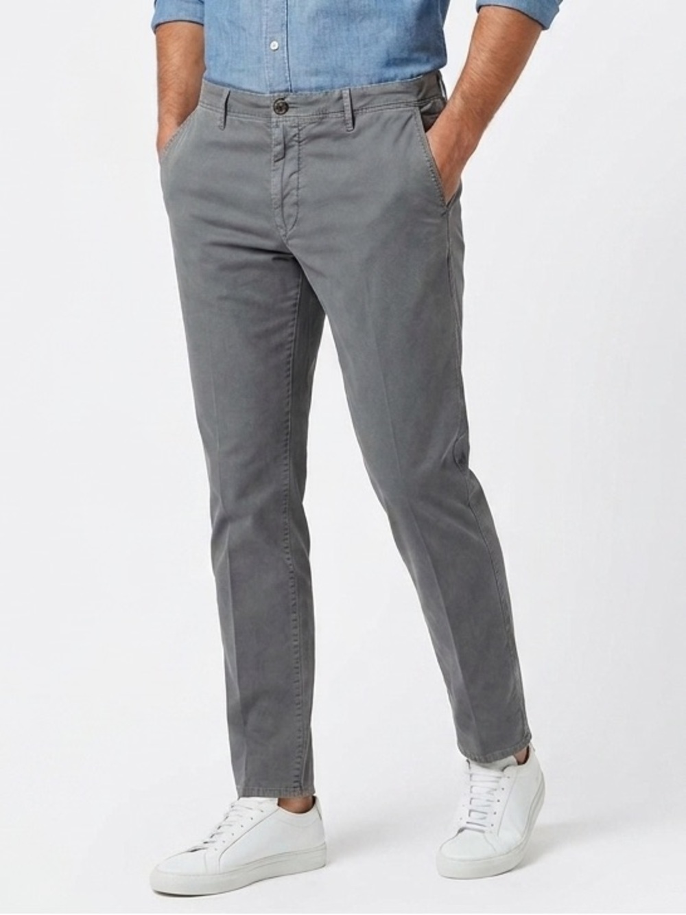 NWT Incotex Cotton Chino Pants Gray Pattern 39 Sz 40